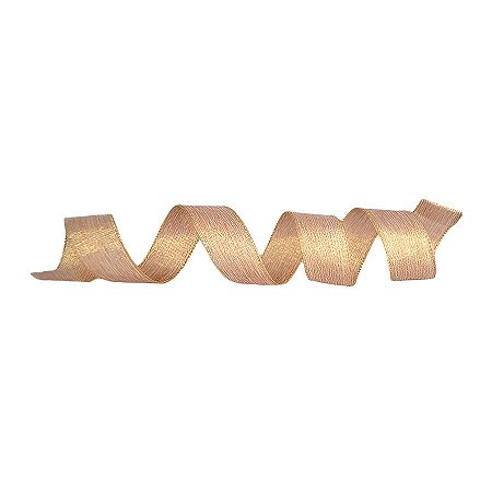 Fita Decorativa de Natal - Dourada - 3.6cm x 9.14m - 1 unidade - Rizzo