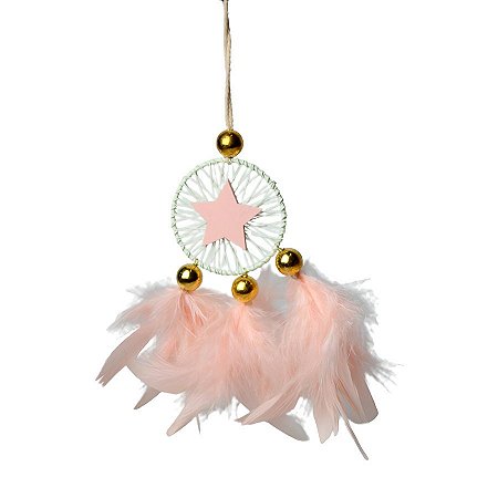 Filtro Dos Sonhos Pendente de Natal - Rosa - 18cm - 1 unidade - Rizzo