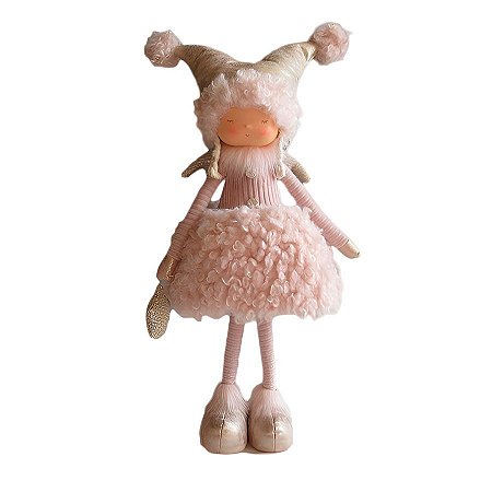 Boneca Angel em Pé de Natal - Rosa - 54cm - 1 unidade - Rizzo