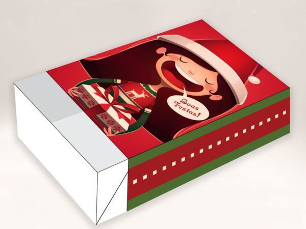 Caixa Divertida Natal Menina 6 doces com 10 un. Erika Melkot Rizzo Confeitaria