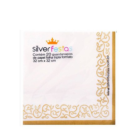Guardanapo estampado folha dupla - 20 unidades - Ref.GE33070 - 33x33 cm - Rizzo