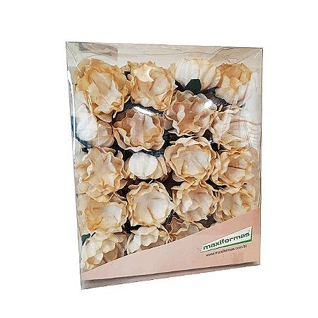 Forminha para Doces Finos - La Belle Pintura Artesanal Bege- 40 unidades - MaxiFormas Rizzo