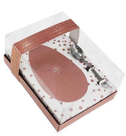 Caixa Ovo de Colher de 250g - Classic Rose Gold Cód 2212 - 05 unidades - Ideia Embalagens - Rizzo Embalagens