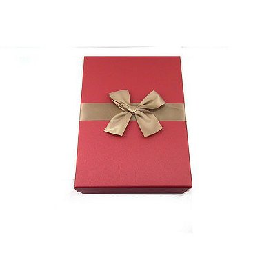 Caixa de Papel para Presente Vermelho - 29 cm x 20 x 6 cm - 1 Unidade - Rizzo Confeitaria