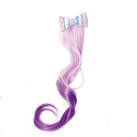 Acessório Carnaval - Enfeite de Cabelo - Mecha com Laço - Lilás - 01 UN - Cromus - Rizzo