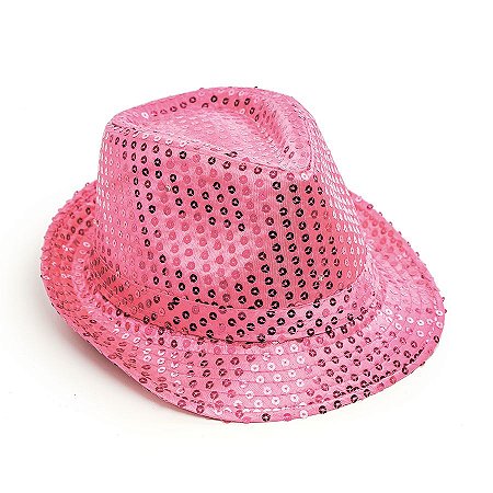 Fantasia Carnaval - Chapéu - Rosa - Com LED - 01 UN - Cromus -