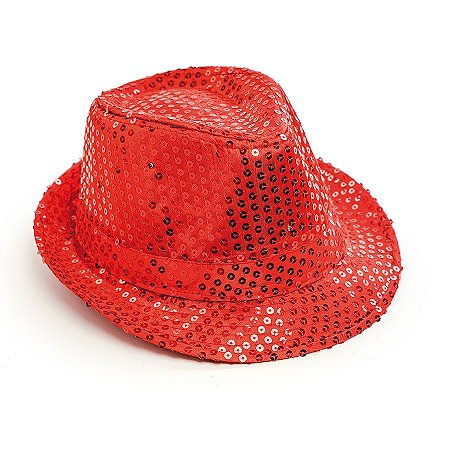 Fantasia Carnaval - Chapéu - Vermelho - Com LED - 01 UN - Cromus -