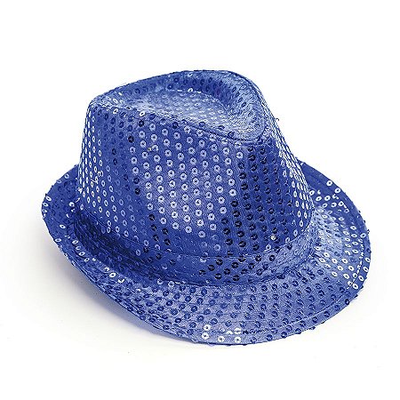 Fantasia Carnaval - Chapéu - Azul - Com LED - 01 UN - Cromus -