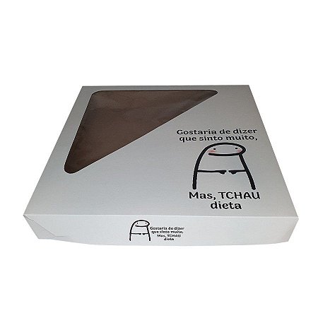 Caixa para Doces com Visor Flor "Gostaria de dizer que sinto muito" - 1 unidade - Packaging Works - Rizzo