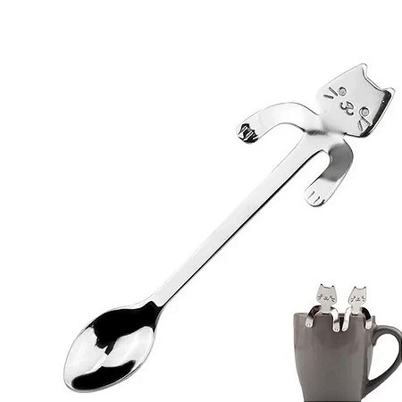 Colher de Luxo de Gato Prata 03 Unidades Livon Rizzo