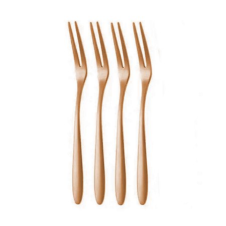 Garfo de Luxo de Petisco Rose Gold 04 Unidades Livon Rizzo