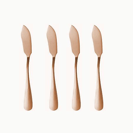 Faca de Luxo de Patê Rose Gold 04 Unidades Livon Rizzo