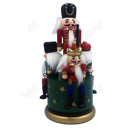 Caixa Musical Com Quebra Nozes - 20Cm - Modelo C - 1 unidade - Rizzo