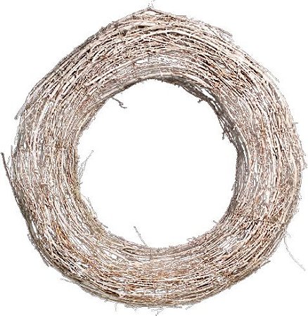 Guirlanda Decorativa de Rattan Nevada Branca - Tamanho M - Cromus Natal - 1 unidade - Rizzo