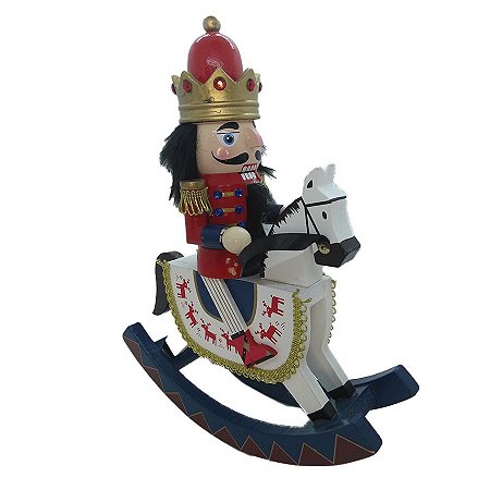 Quebra Nozes Com Cavalo De Madeira - 30Cm  - Modelo A - 1 unidade - Rizzo