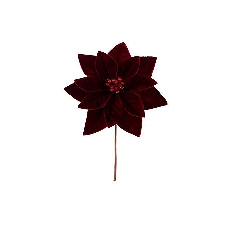 Poinsetia Decorativa de Natal - Vermelha - 40cm - 1 unidade - Rizzo
