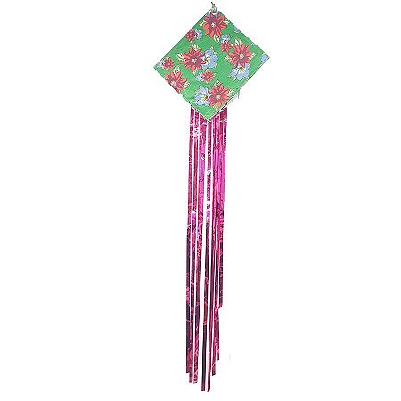 Pipa Verde - Rabiola Rosa - Festa Junina - Estampa Chita - 01 Unidade - Artesanal - Rizzo
