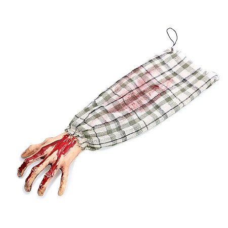 Enfeite Decorativo Halloween - Mão Pendurada com Sangue - 57cm - 1 unidade - Cromus - Rizzo