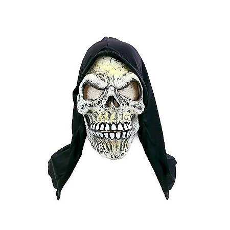 Máscara de Halloween Caveira da Maldição - Preto/Branco - 1 unidade - Cromus - Rizzo