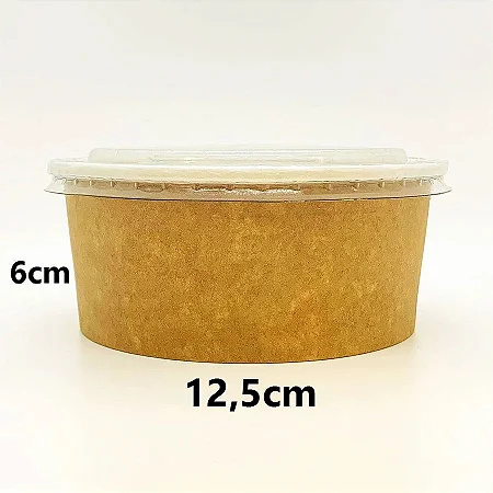 Pote de Papel Kraft - 5 Unidades - Ref KB01 - Kraft Bowls - Rizzo