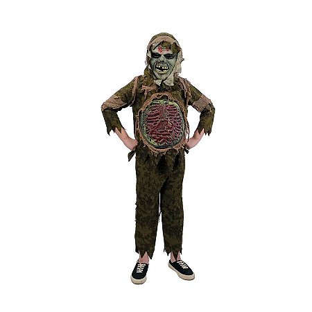 Fantasia de Halloween Infantil Noivo Zumbi 2 a 12 (M 5 a 8)