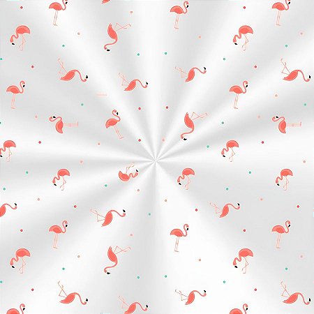 Saco Transparente Decorado - Flamingo Rosa - 100 unidades - Cromus - Rizzo