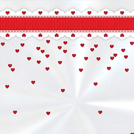Saco Transparente Decorado - Cute Heart  - 50 unidades - Cromus - Rizzo