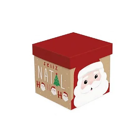 Caixa Cubo Noelito Natal Cromus 01 Unidade Rizzo