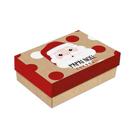 Caixa Retangular com Tampa Petit Noelito 01 Unidade Cromus Natal Rizzo