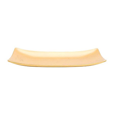 Prato Retangular Decorativo de Madeira - Ouro - 34cm - 1 unidade - Cromus - Rizzo