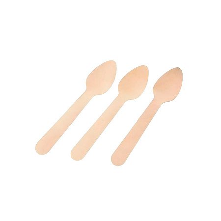Colher de Madeira - 11cm - 10 unidades - Rizzo