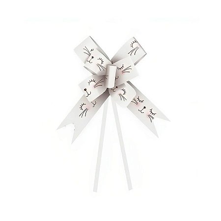 Laço Fácil - Coelho Fantasia Branco - 18mm - 10 unidades - Cromus - Rizzo