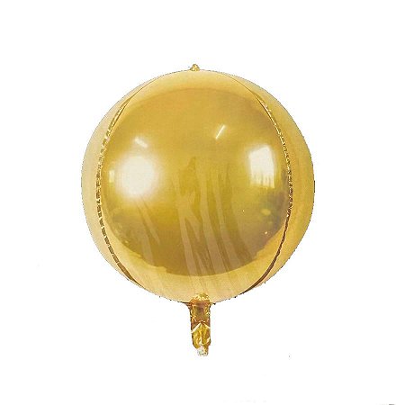 Balão de Festa Metalizado 18" 45cm - Orbz Dourado  - 1 unidade - Rizzo