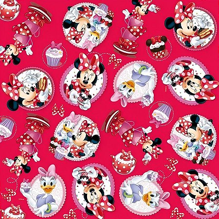 Saco para Presente Decorado - Minnie e Margarida - Cromus - Rizzo