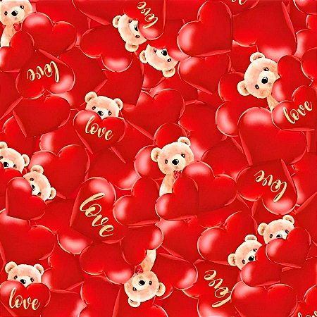 Saco para Presente Decorado - Amoroso - Cromus - Rizzo