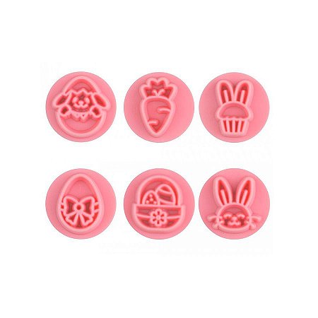 Kit Carimbos Páscoa Brilhante Rosa Bebê - 2 cm - 1 unidade - BlueStar - Rizzo