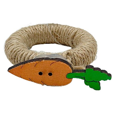 Porta Guardanapo Anel de Juta - Cenoura - 5cm - 1 unidade - Rizzo