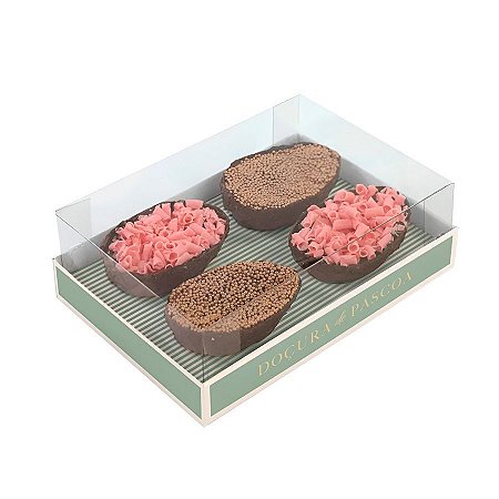 Caixa Degustação para 6 Mini Ovos de 50g - Lavie Salvia/Amêndoa - 6 unidades - Cromus - Rizzo
