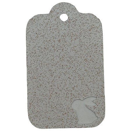 Tag Decorativa de Páscoa Branco com Glitter - 5 unidades - Rizzo