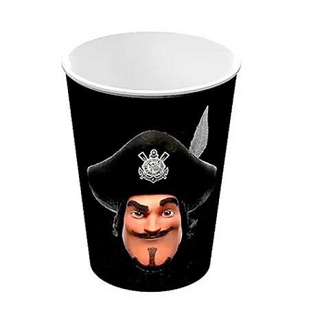 Copo de Plástico Corinthians - 320 ml - 1 unidade - Plasútil - Rizzo