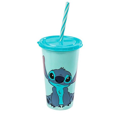 Copo Refri Stitch - Azul Claro - 500 ml - 1 unidade - Plasútil - Rizzo