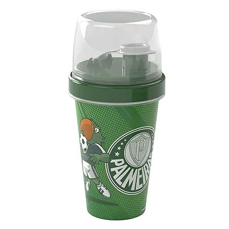 Mini Shakeira com Tampa - Palmeiras - 320 ml - 1 unidade - Plasútil - Rizzo