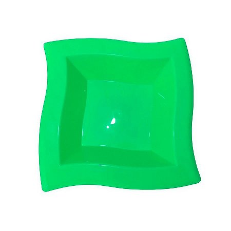 Prato de Plástico Verde - 17cm - 1 unidade - Rizzo