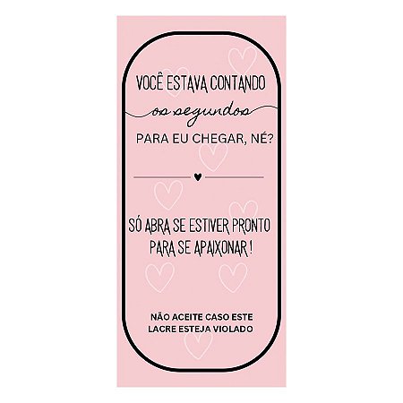 Adesivo Lacre Rosa - Ref. 2198 - Hot Stamping - 50 unidades - Stickr - Rizzo