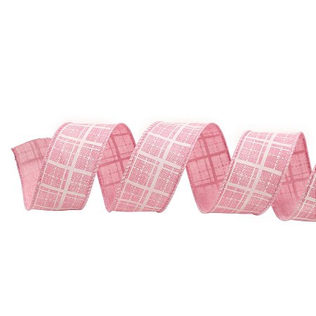 Fita Aramada - Xadrez Rosa - 3,8cmx9,14m - 1 unidade - Cromus - Rizzo