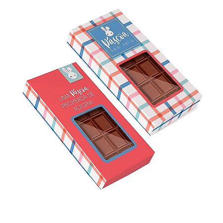 Caixa para Tablete de Chocolate - Coelhinhos - 200g - 10 unidades - Cromus - Rizzo