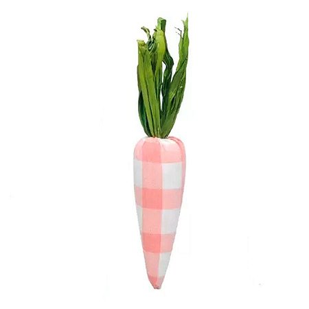 Cenoura Decorativa Xadrez Laranja - 23cm - 1 unidade - Cromus - RizzoE