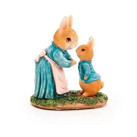 Coelho Decorativo com Filhote - 1 unidade - Cromus - Rizzo