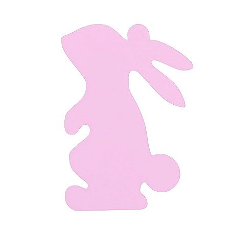 Tag Coelho de Páscoa Rosa - 7,5x10,5cm - 5 unidades - Rizzo