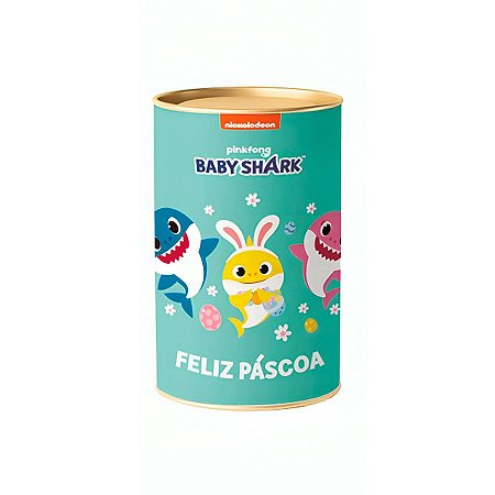 Lata para Lembrancinhas Páscoa Baby Shark - 18x10,5cm - 1 unidade - Cromus - Rizzo
